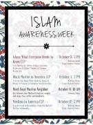 What activities are planned in Greenville for Islam Awareness Week?